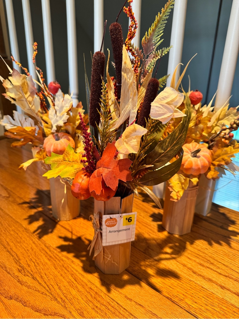 Set of 3 Artificial fall floral arrangements All new